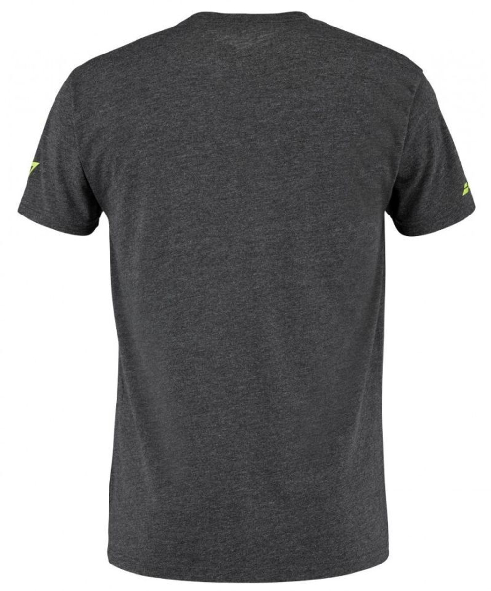 Мужская теннисная футболка Babolat Aero Cotton Tee - black heather