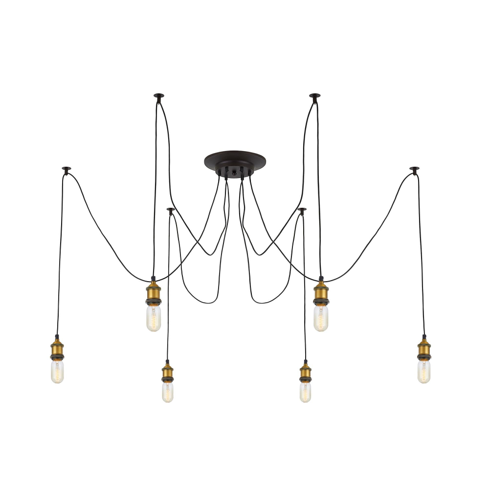 Citilux Эдисон CL451061 Люстра паук Венге Бронза