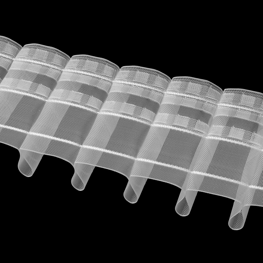 Шторная лента Oz-Is арт. 3962 MP, коэф сборки 1:3,0, цвет прозрачный (ширина 100 mm)