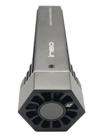 Корпус твердотельного накопителя ineo M.2 NVMe (PCIe) с RGB подсветкой и встроенным охлаждающим вентилятором