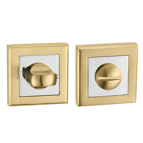 Накладка-ручка поворотная BK6 QL52 SG/CP-4 Матовое золото/хром ПУНТО