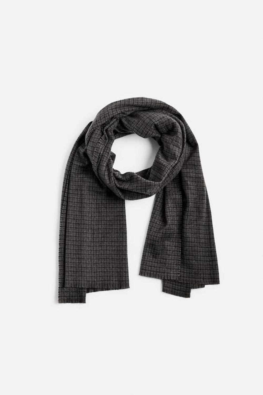 ZARA ШАРФ С ГЕОМЕТРИЧЕСКИМ УЗОРОМ, ЧЕРНЫЙ/КОРИЧНЕВЫЙ