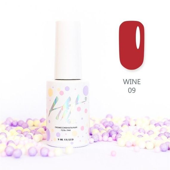 Гель-лак ТМ &quot;HIT gel&quot; №09 Wine, 9 мл