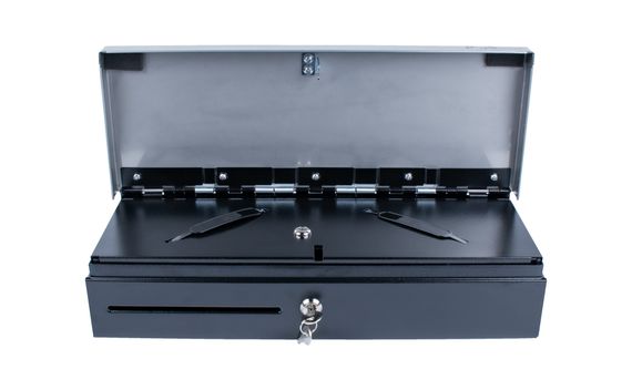 Денежный ящик POScenter 460KS 460x170x100, распайка Shtrih 24V, черный с нерж. крышкой, 3.0 м кабель