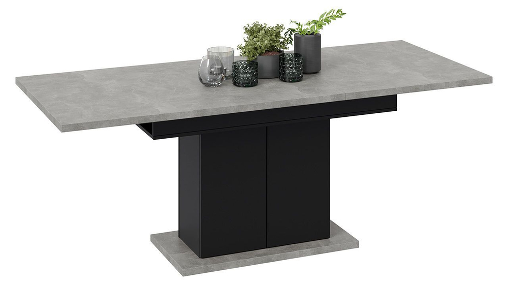 Стол кухонный обеденный раздвижной Белый, Дюна_32, 85х150,4х77 см