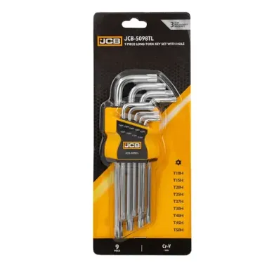 Набор ключей TORX Г-образных длинных 9пр. JCB JCB-5098TL