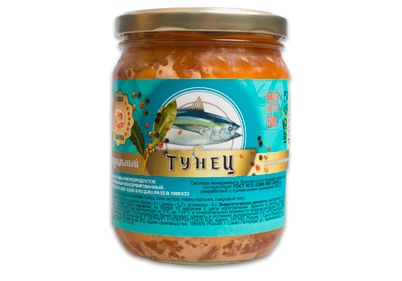 Тунец натуральный в собственном соку, 500г
