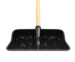 Лопата для снега Волна 420х400 с деревянным черенком и V-ручкой без планки