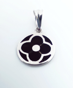 Подвеска Эстерелла, серебро 925*, родирование, эмаль/Ф