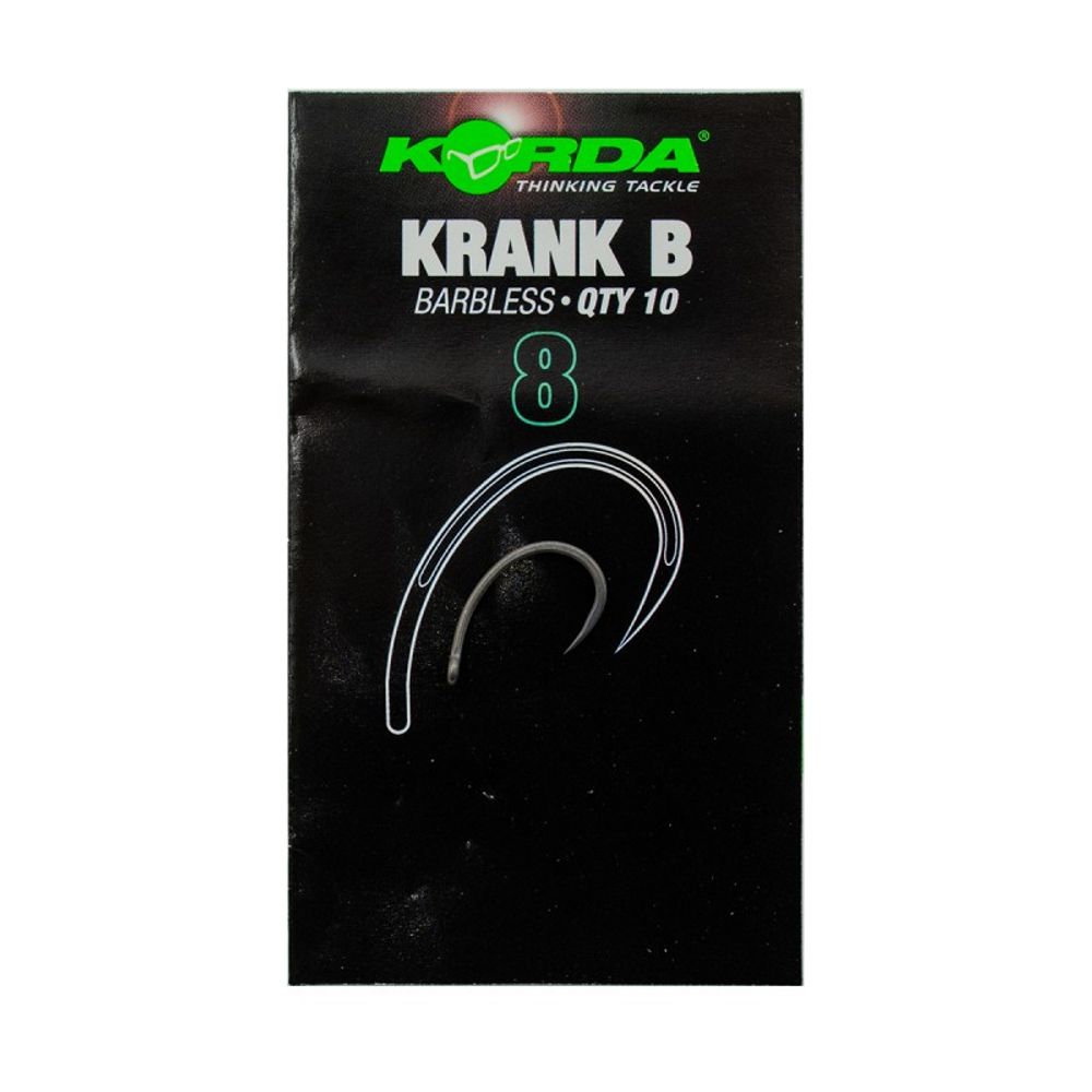 KORDA Крючок Krank Barbless №8 без бородки 10шт