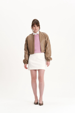 Бежевая кожаная куртка k é k é