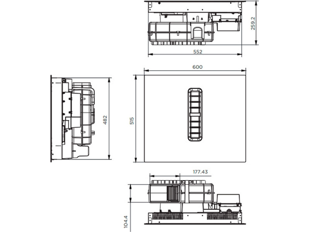 Варочная панель MAUNFELD MIHC604SF2BK индукционная с вытяжкой
