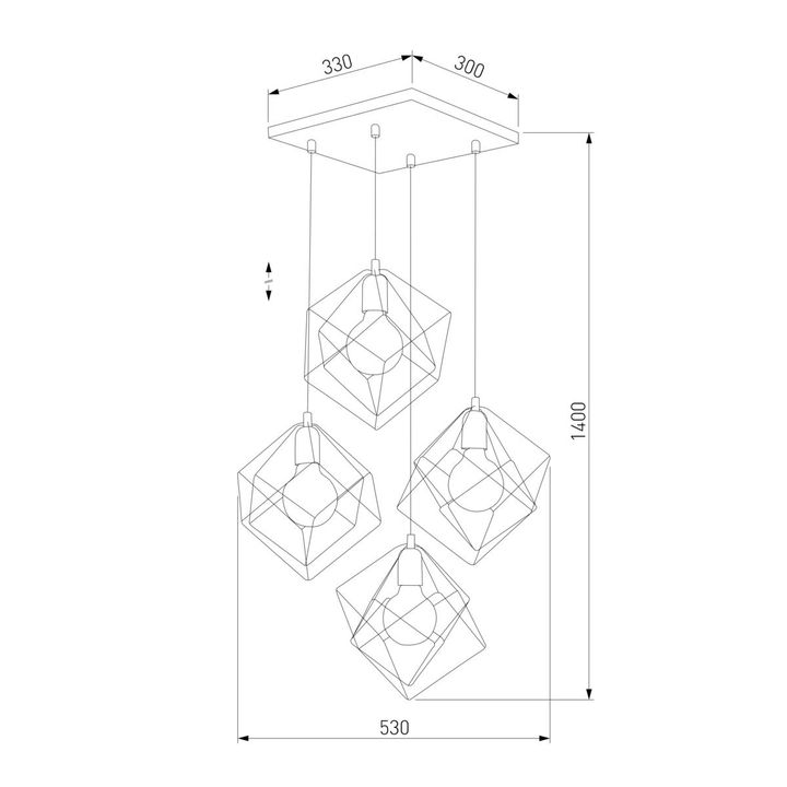 Подвесная люстра TK Lighting 2778 Alambre