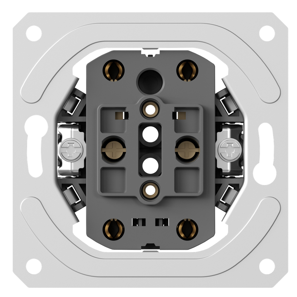 Механизм розетки двойной без заземления 16А 250В~ на винтах, серия DB