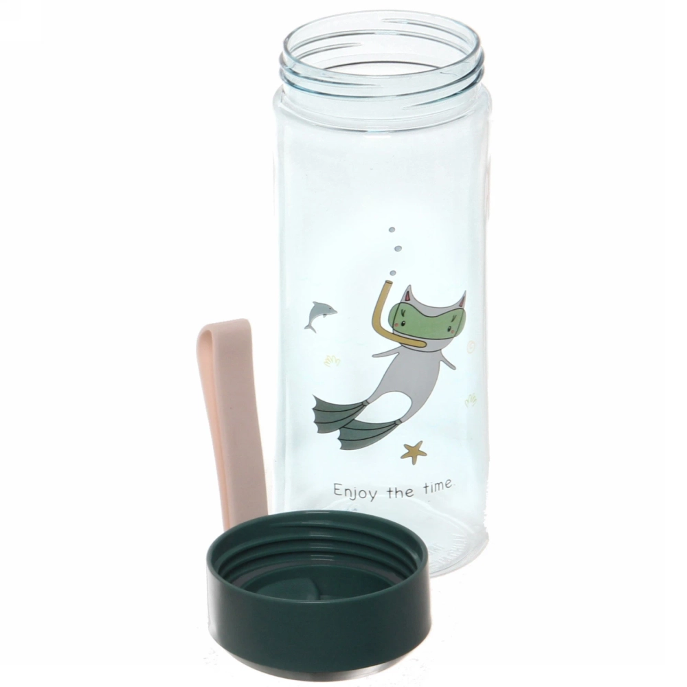 Бутылка питьевая пластиковая 480мл «Enjoy the time зверушки»