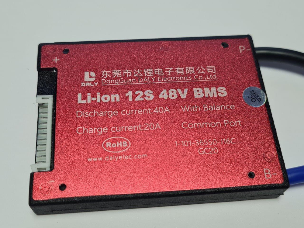 Плата контроля BMS Li-ion 12S 48V 40A