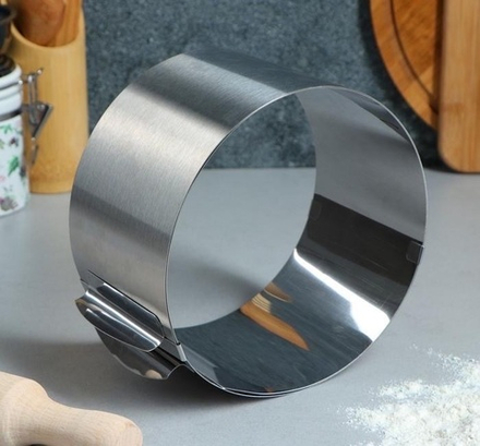 Форма для выпечки и выкладки с регулировкой размера "Круг", 16-30 х 10 см