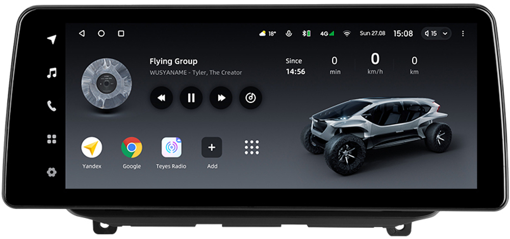 Магнитола для Hyundai Santa Fe 2018-2020 - Teyes LUX ONE монитор 12.3" 2K QLED на Android 10, CarPlay, 4G SIM-слот, 6/128ГБ