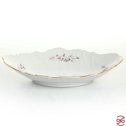 Блюдо для хлеба Bernadotte Серая роза золото 34 см