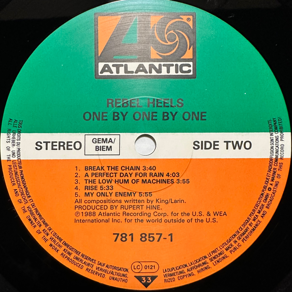 Rebel Heels - One By One By One (Германия 1988г.)