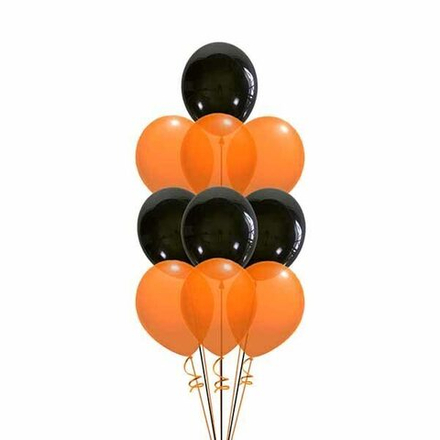 Фонтан оранжевых и черных шаров_2