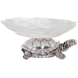 Фруктовница-конфетница Черепаха Серебро