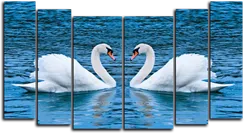 Модульная картина "Белое озеро"