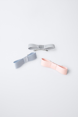 ZARA НАБОР ИЗ ТРЕХ ЗАКОЛОК ДЛЯ ВОЛОС, РАЗНОЦВЕТНЫЙ