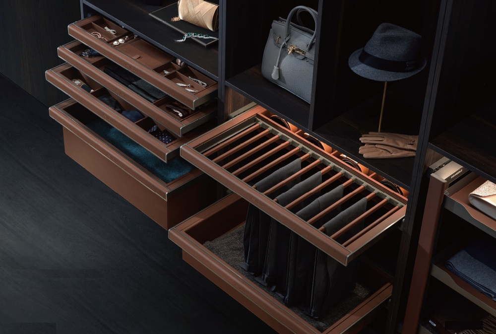 Выкатная корзина для хранения, глубина 150 мм. СЕРИЯ B (Премиум серый)