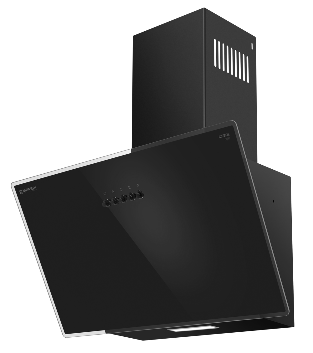 Наклонная пристенная вытяжка Meferi AIRBOX60BK LIGHT фото 