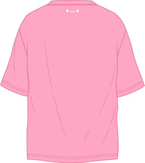Футболка киберкотик минималист розовая