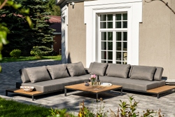 "Амальфия" трансформирующаяся лаунж-зона из алюминия, цвет графит