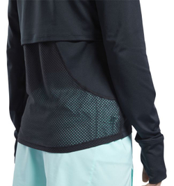 Женская теннисная куртка Reebok Workout Running 1/4 Zip W - Black