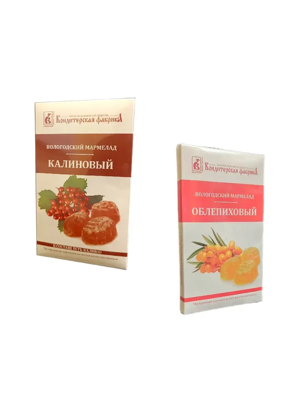Мармеладный набор Калиновый + Облепиховый - 2 шт