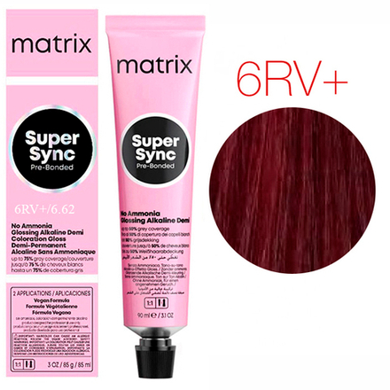 Matrix Super Sync PreBonded 6RV+/6.62 - Тёмный блондин красно-перламутровый 90 мл