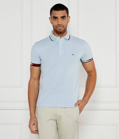 Поло Tommy Hilfiger - голубой(MW0MW38458)