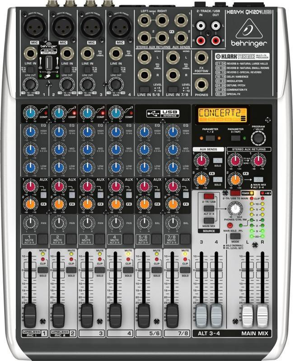 МИКШЕРНЫЙ ПУЛЬТ BEHRINGER XENYX QX1204USB