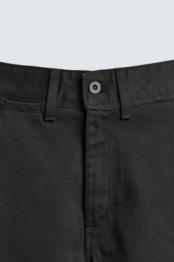 ZARA ШОРТЫ BAGGY FIT, ЧЕРНЫЙ