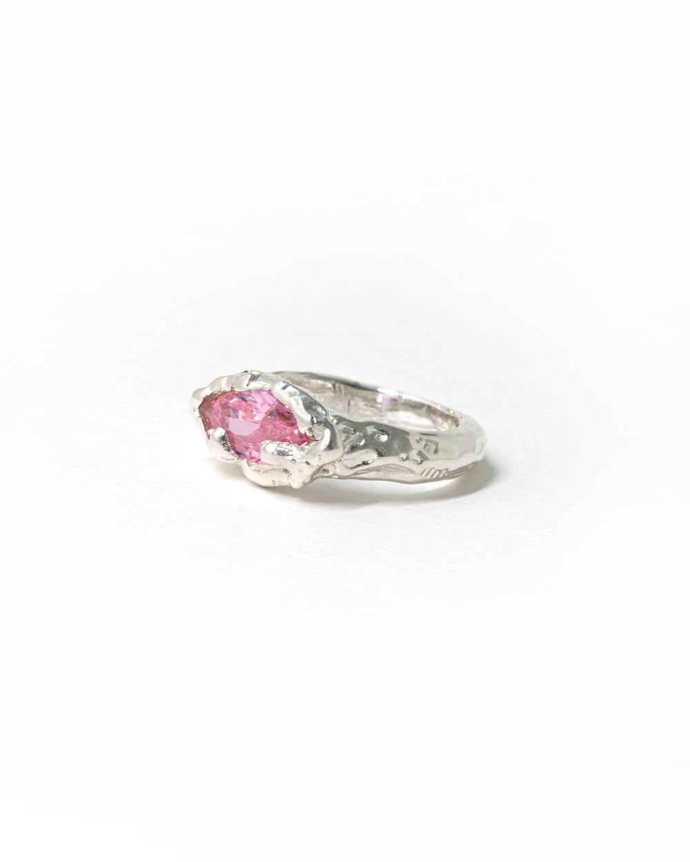 Кольцо Помпадур-мини с розовым фианитом Кольцо Помпадур-мини с розовым фианитом