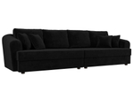 Диван прямой Милтон, Черный, Велюр, 100658