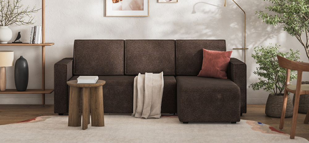 Угловой диван Норд лайт рогожка Мальмо шоколад