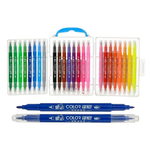 Фломастеры Basir, серия "Мышки", разноцветные, двусторонние, с рисунком на корпусе, набор 24 цвета