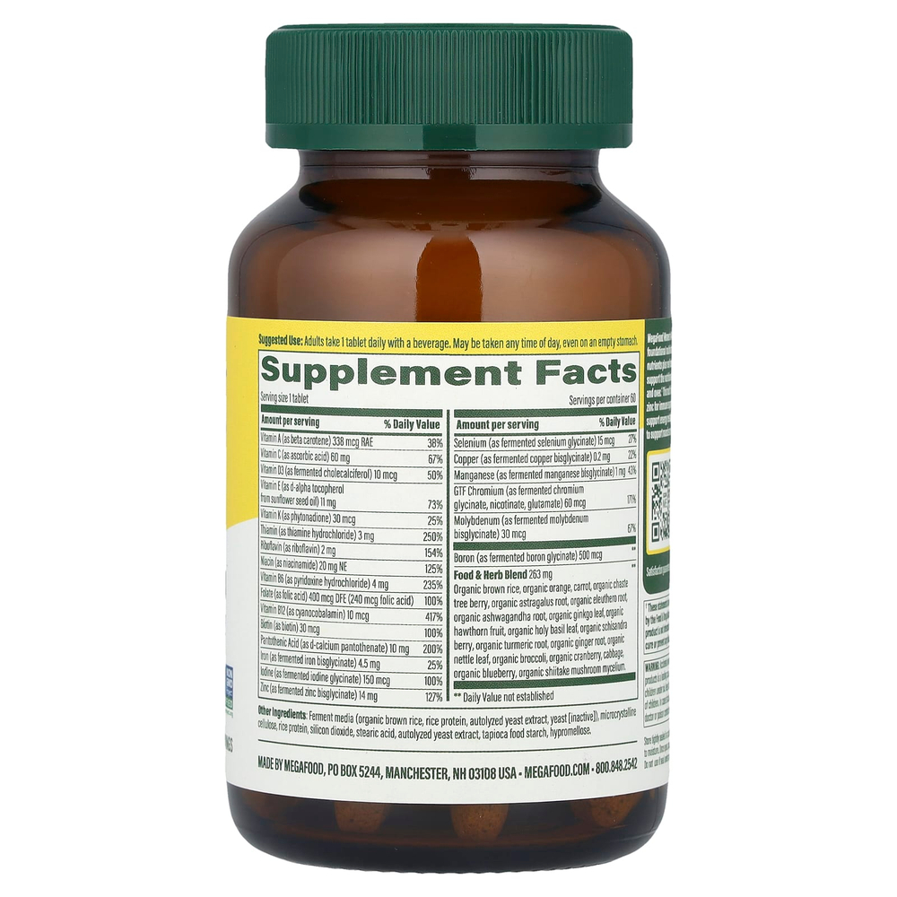 MegaFood, Мультивитамины для женщин старше 40 лет, 60 таблеток