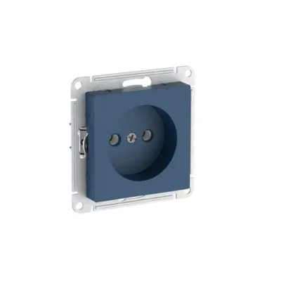 Atlas Design розетка без заземления без шторок, 16А, мех., быстрозажим. клем., аквамарин