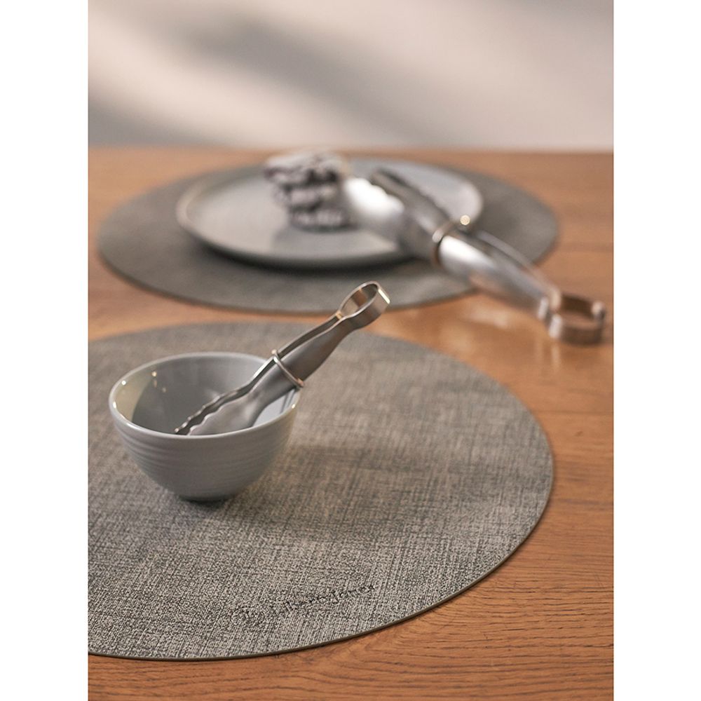 Набор из 2-х сервировочных салфеток Leanera, Ø35 см, серые