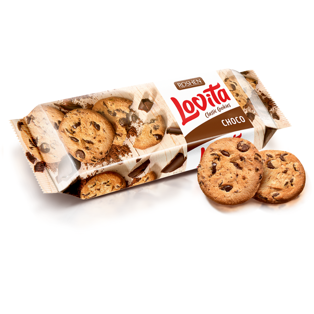 Печенье сдобное Roshen Lovita Classic Cookies Cocao 127 гр