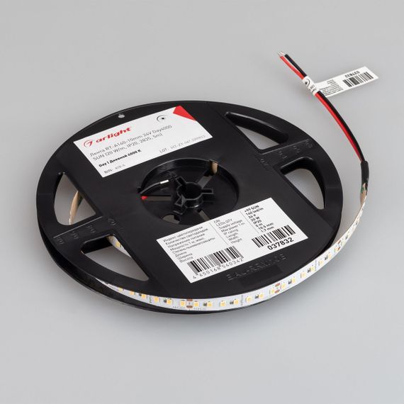 Светодиодная лента Arlight 20W/m 140LED/m 2835SMD дневной белый 5M RT-A140-10mm 24V Day4000 SUN 037832