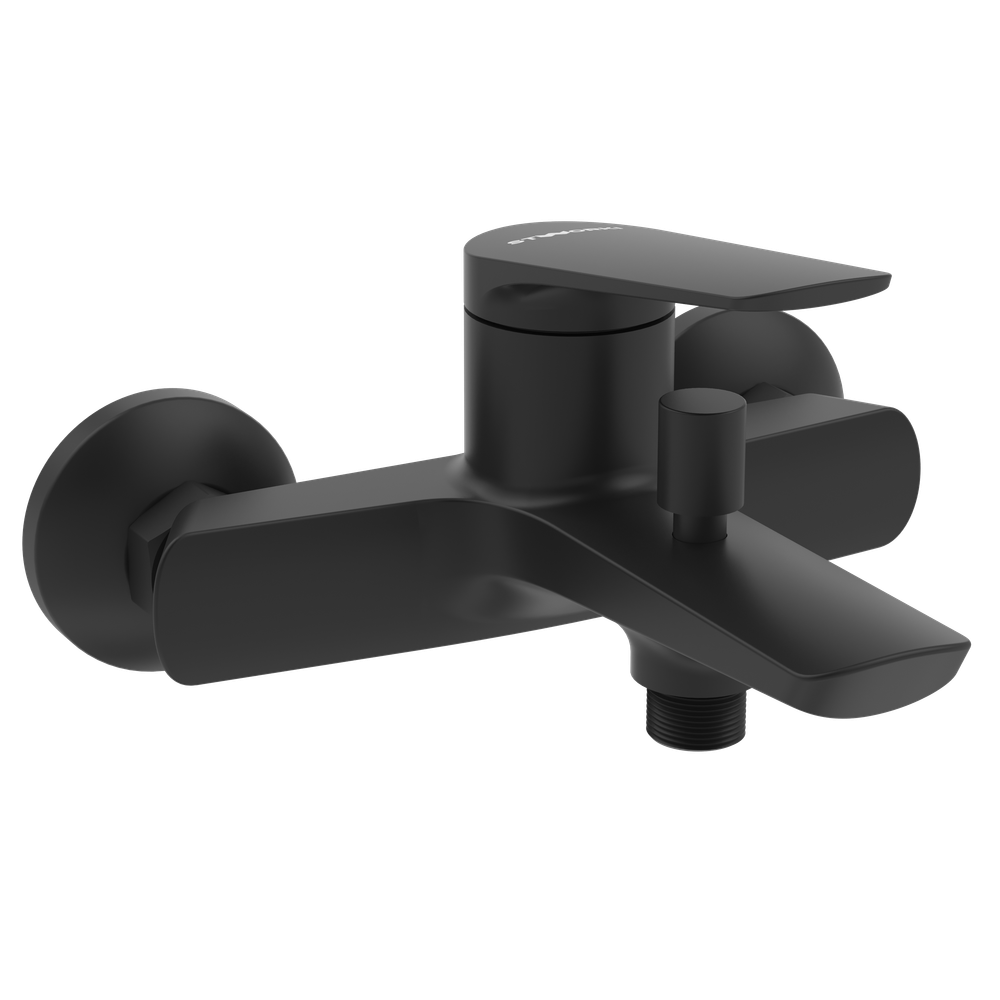 Смеситель для ванны с душем STWORKI Вирклунд S05100BK матовый чёрный