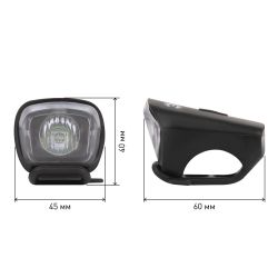 Велосипедный фонарь светодиодный ЭРА VA-701 6 Вт, SMD, аккумуляторный, передний, micro USB, черный | Велосипедные  фонари