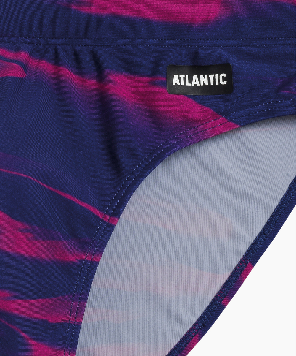 Плавки мужские спорт Atlantic, 1 шт. в уп., полиамид, голубые + розовые, KMT-337